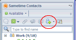 Add Sametime Contacts